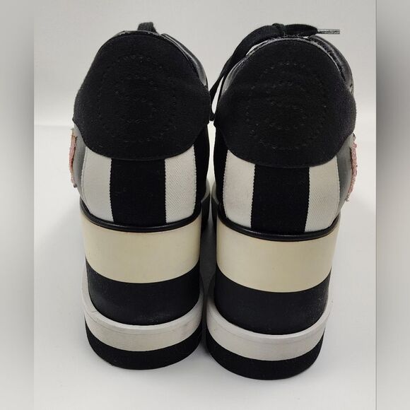 Stella McCartney Leather Elyse Star Platform Trainers Sneakers Sz 38 - Picture 12 of 16